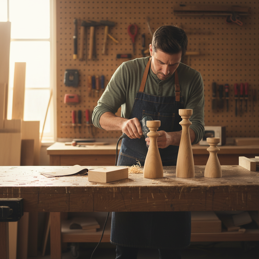 How to Make a Wooden Candle Holder Set With Minimal Tools